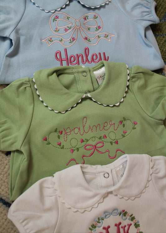 Scalloped Short Sleeve Bubble