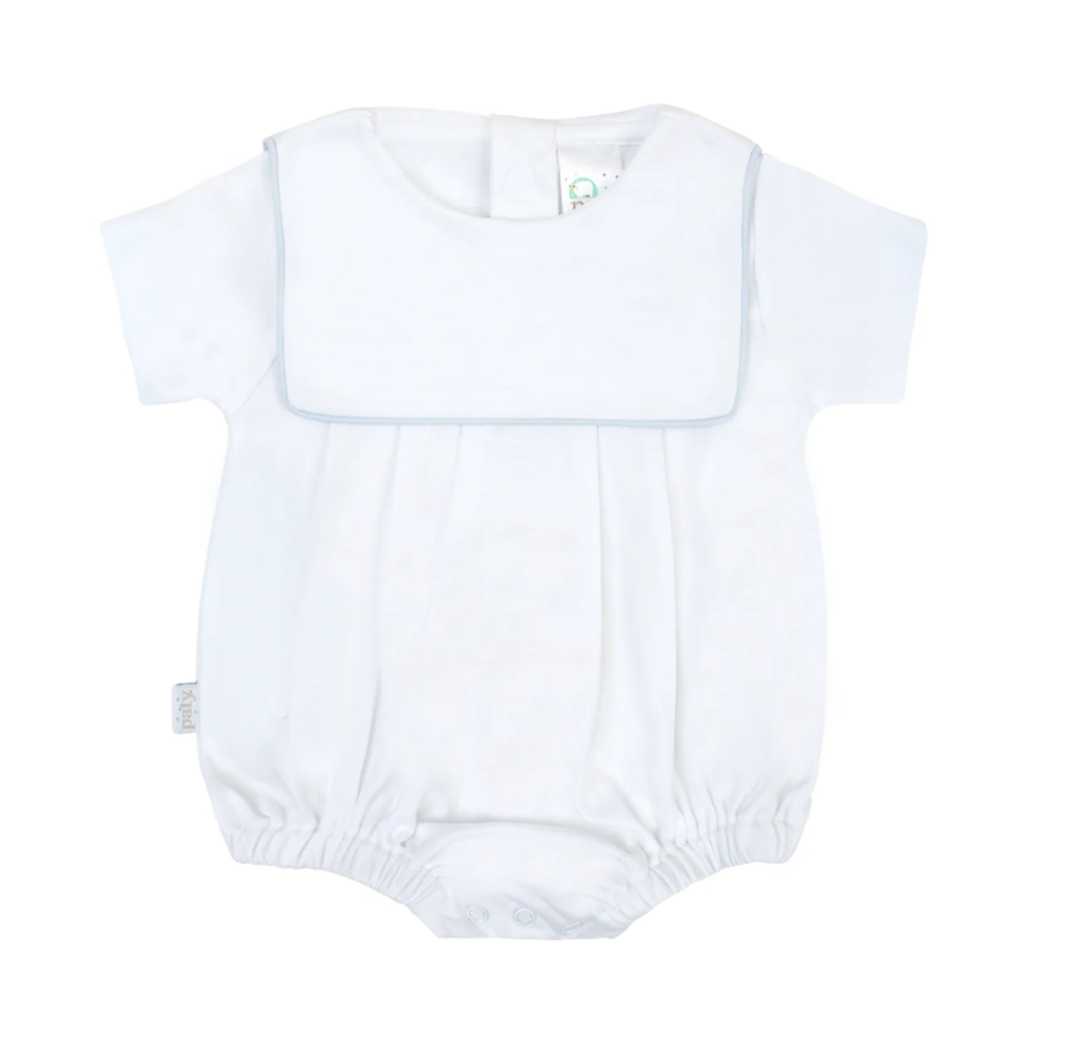 Paty Organic Cotton Boy's Bubble with Bib