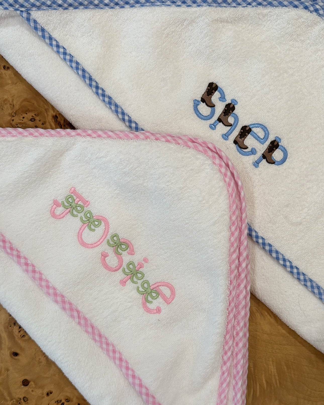 Gingham Hooded Bath Towel