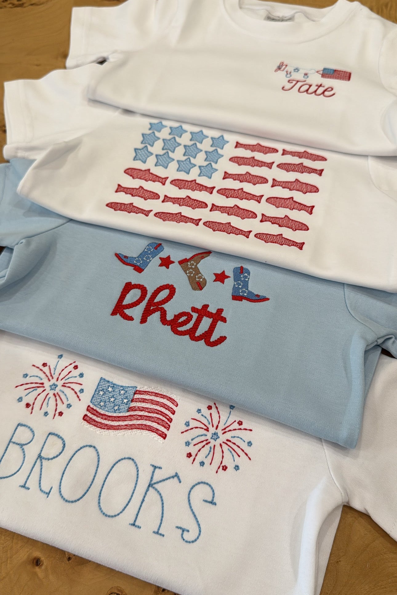 Solid Patriotic Classic Crewneck T-Shirt