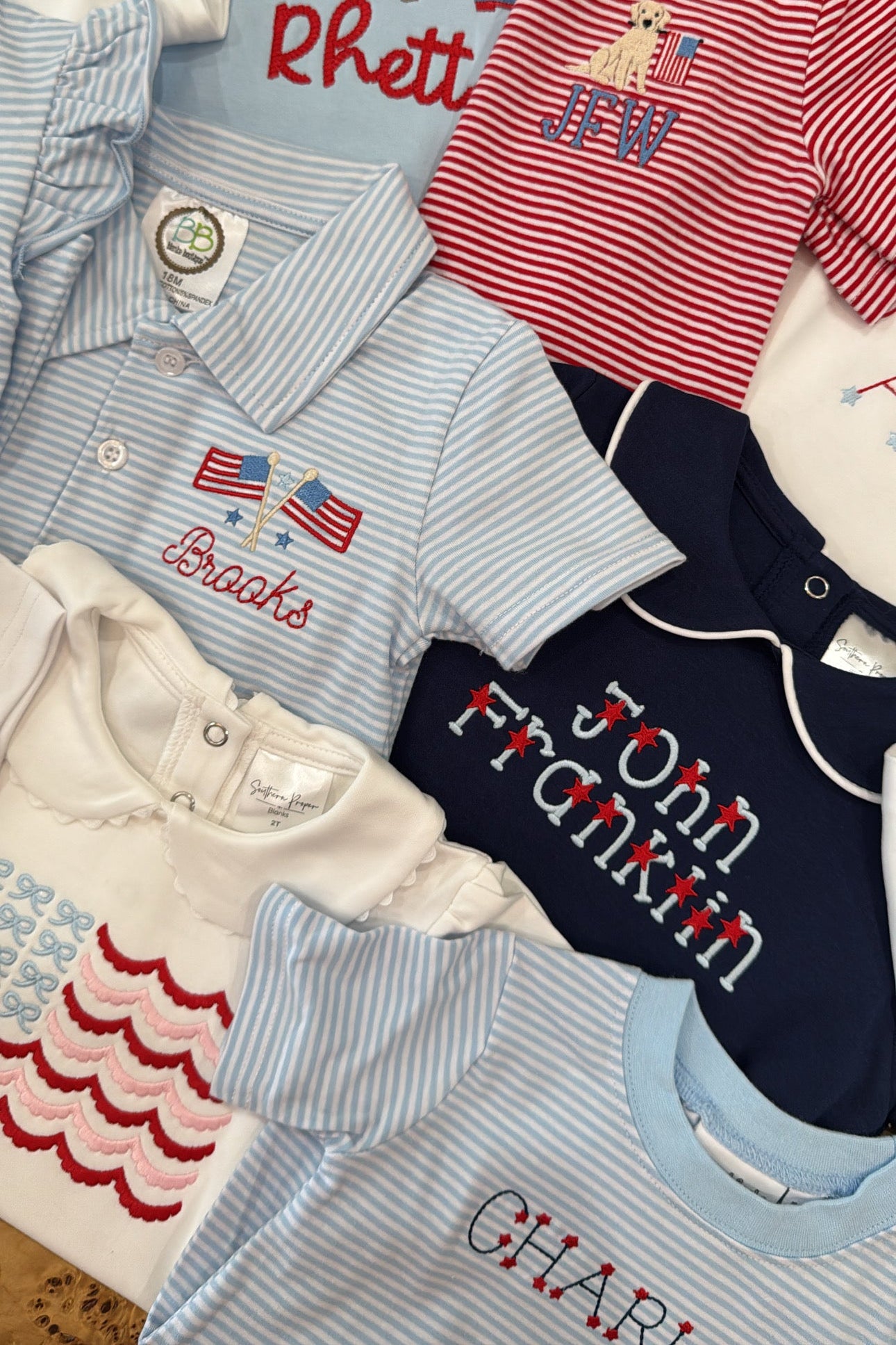 Patriotic Piped Collar Bubble