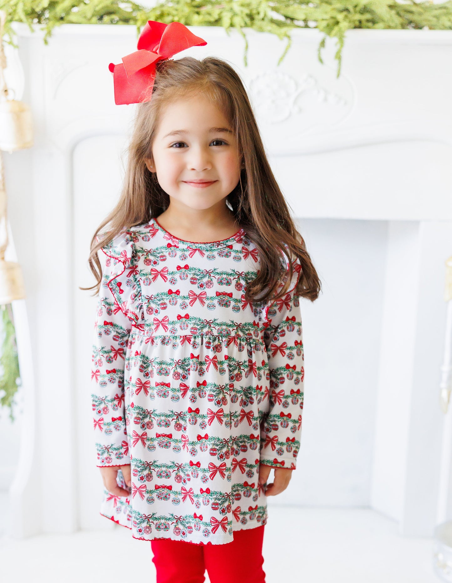 Bows & Baubles Christmas Flutter Pant Set
