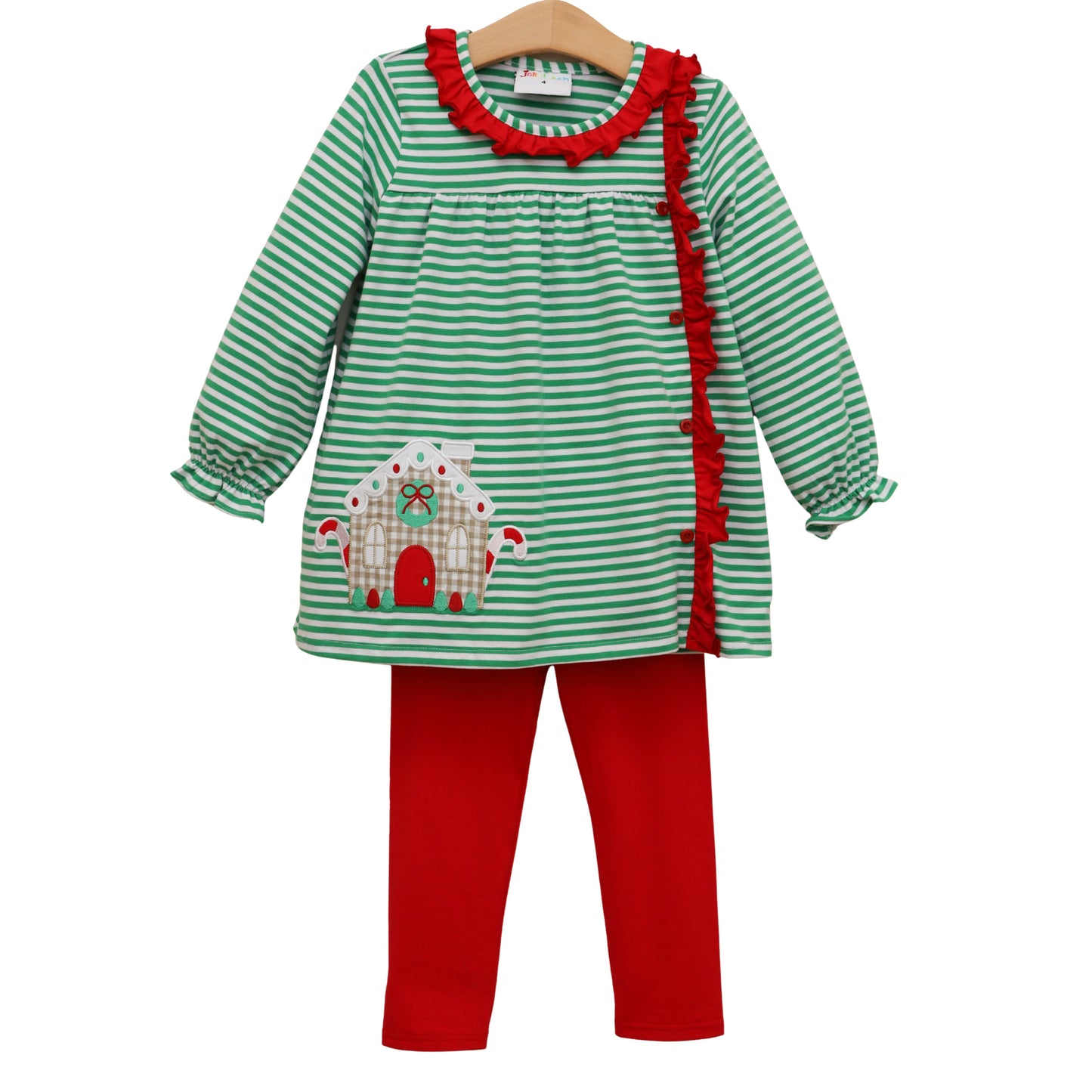 Christmas Cottage Ruffle Pant Set