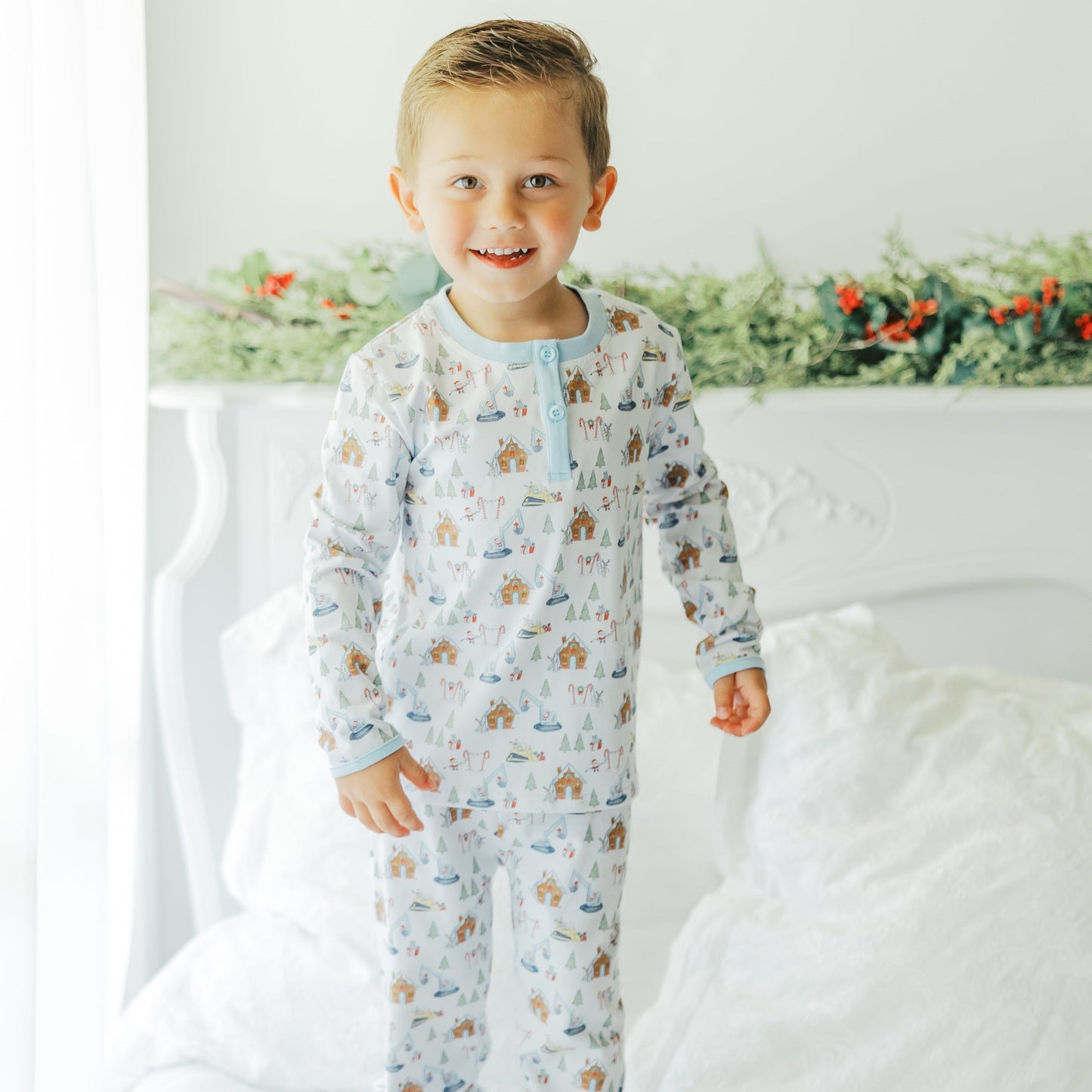 Constructing Christmas Nicholas Long Sleeve Set