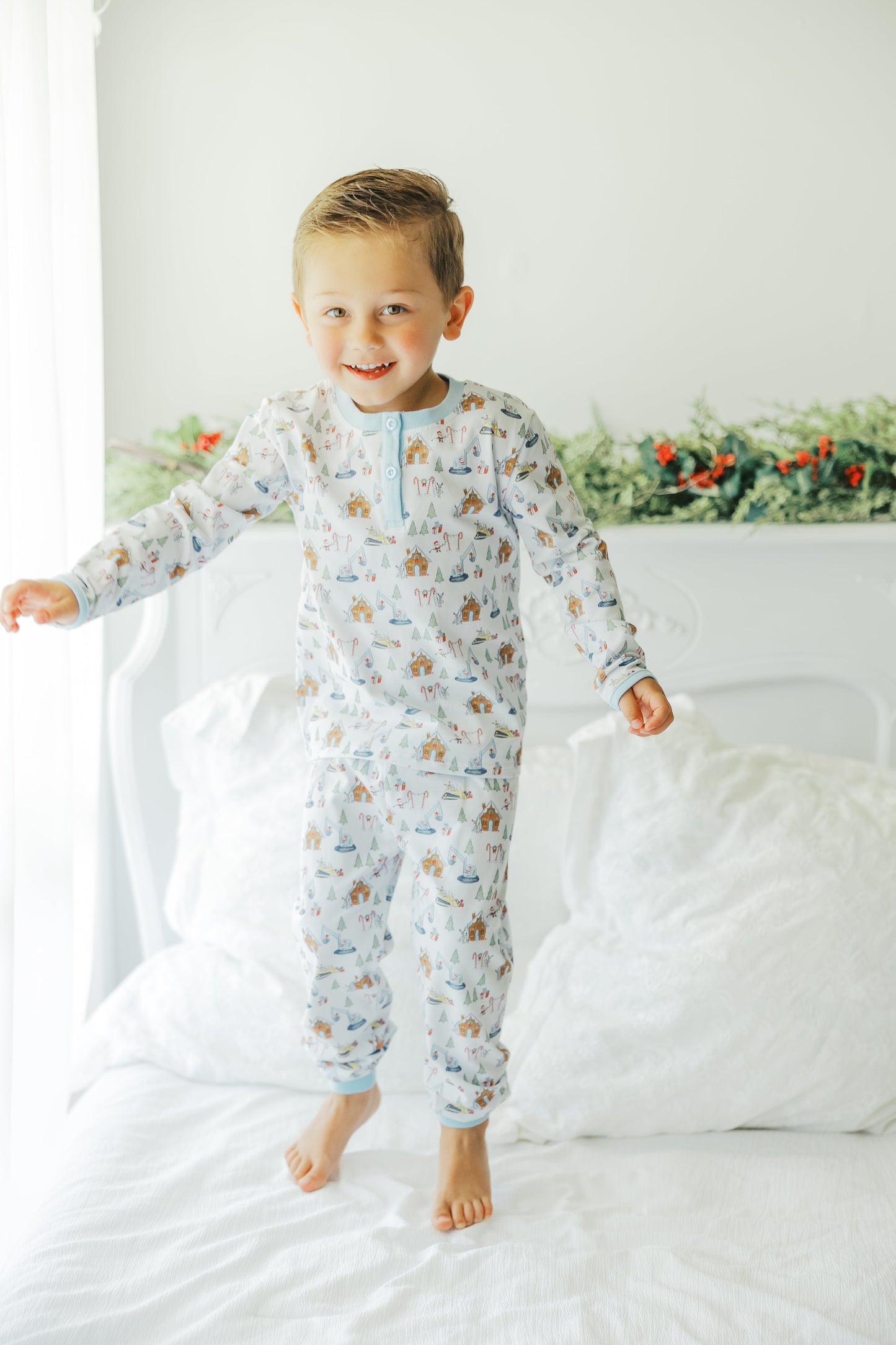 Constructing Christmas Nicholas Long Sleeve Set