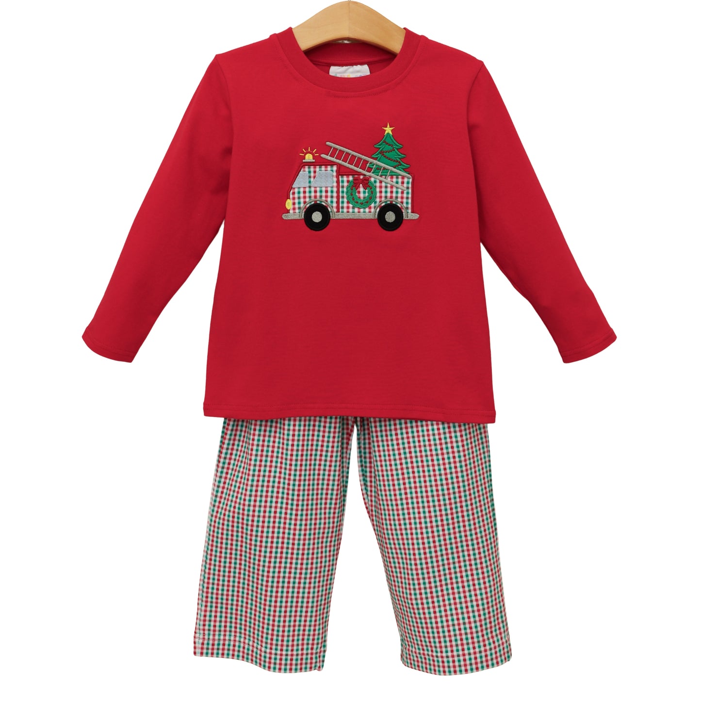 Festive Firetruck Pant Set