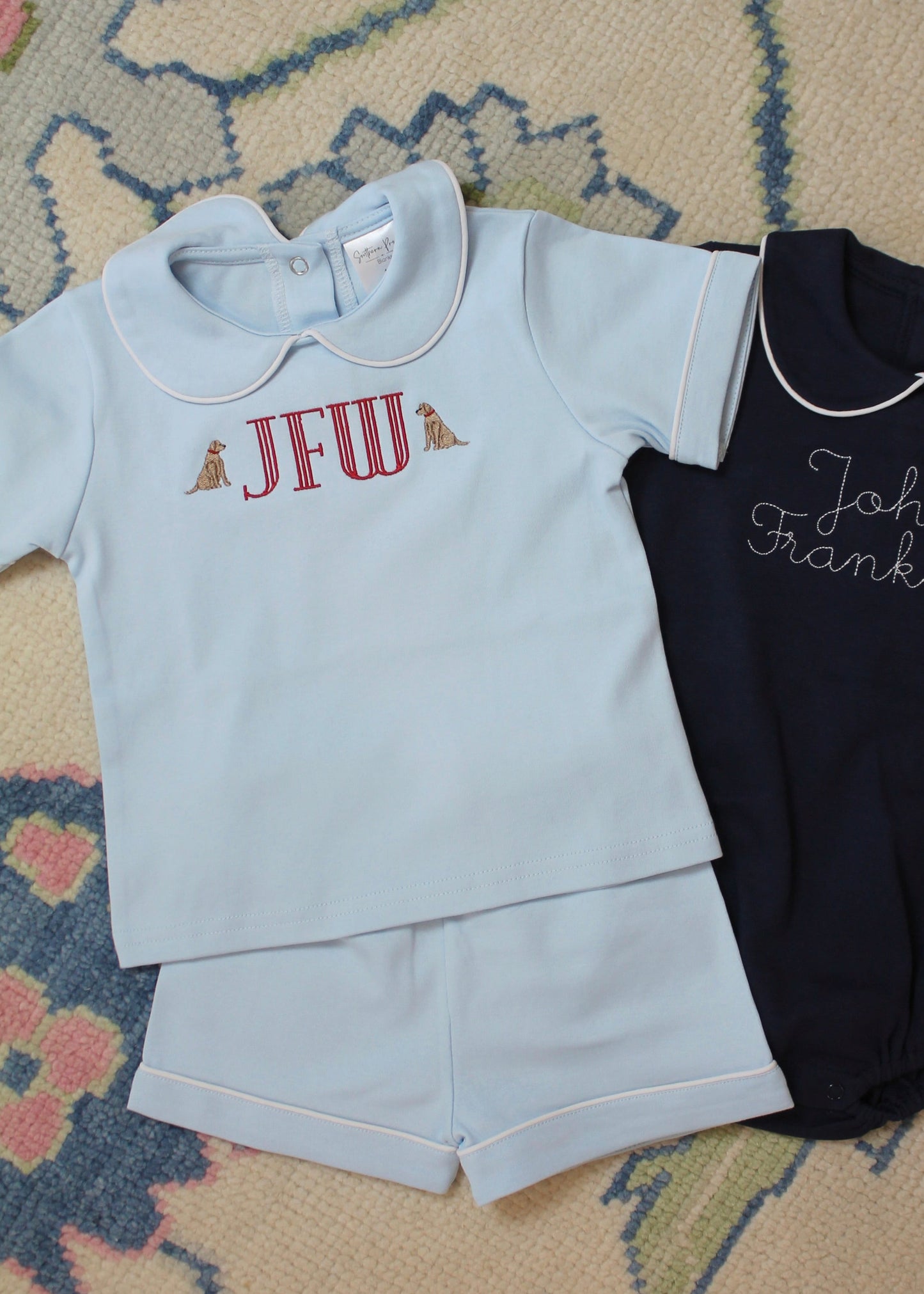 Piped Collar Short Set