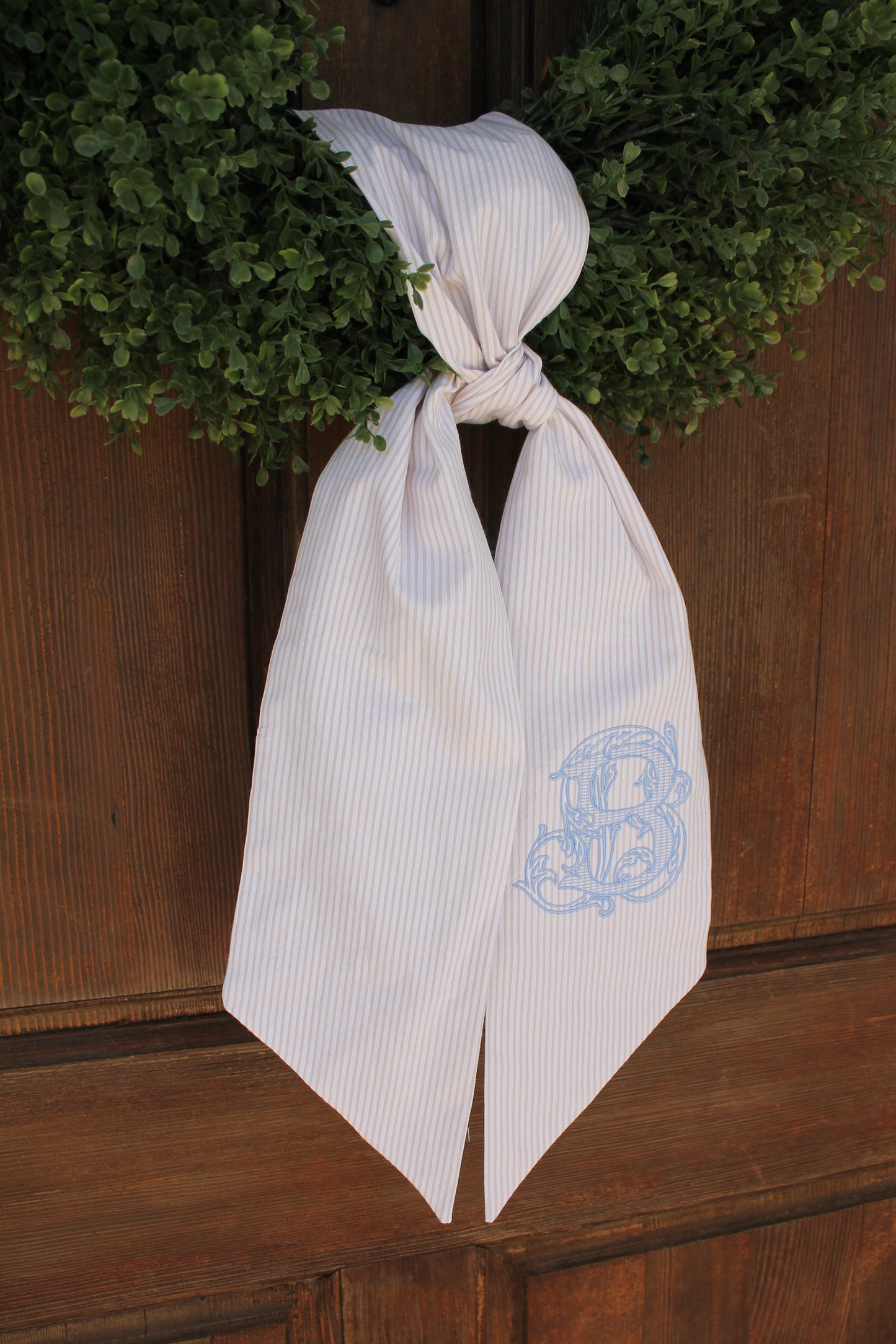 Seersucker Wreath Sash