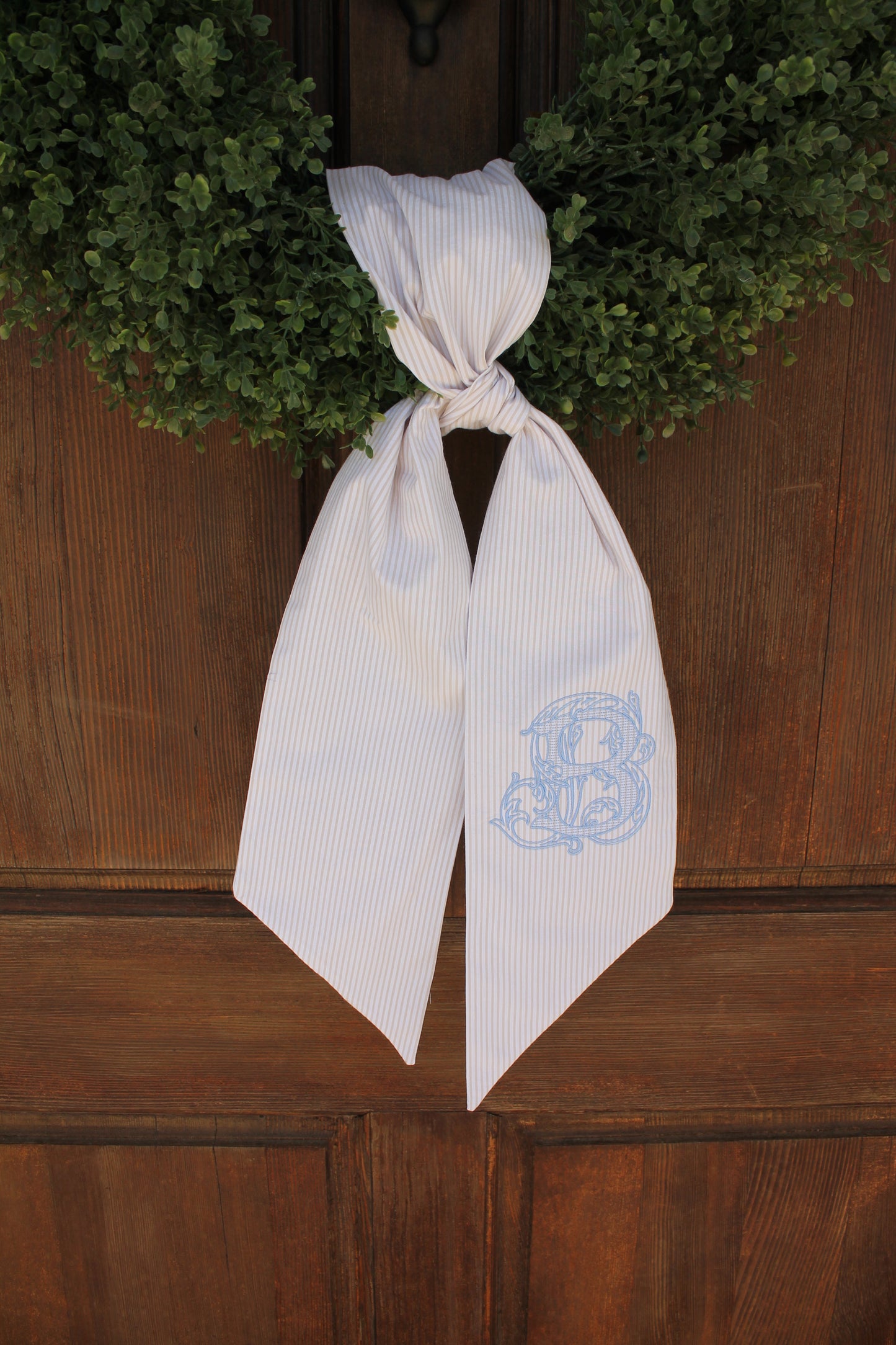 Seersucker Wreath Sash