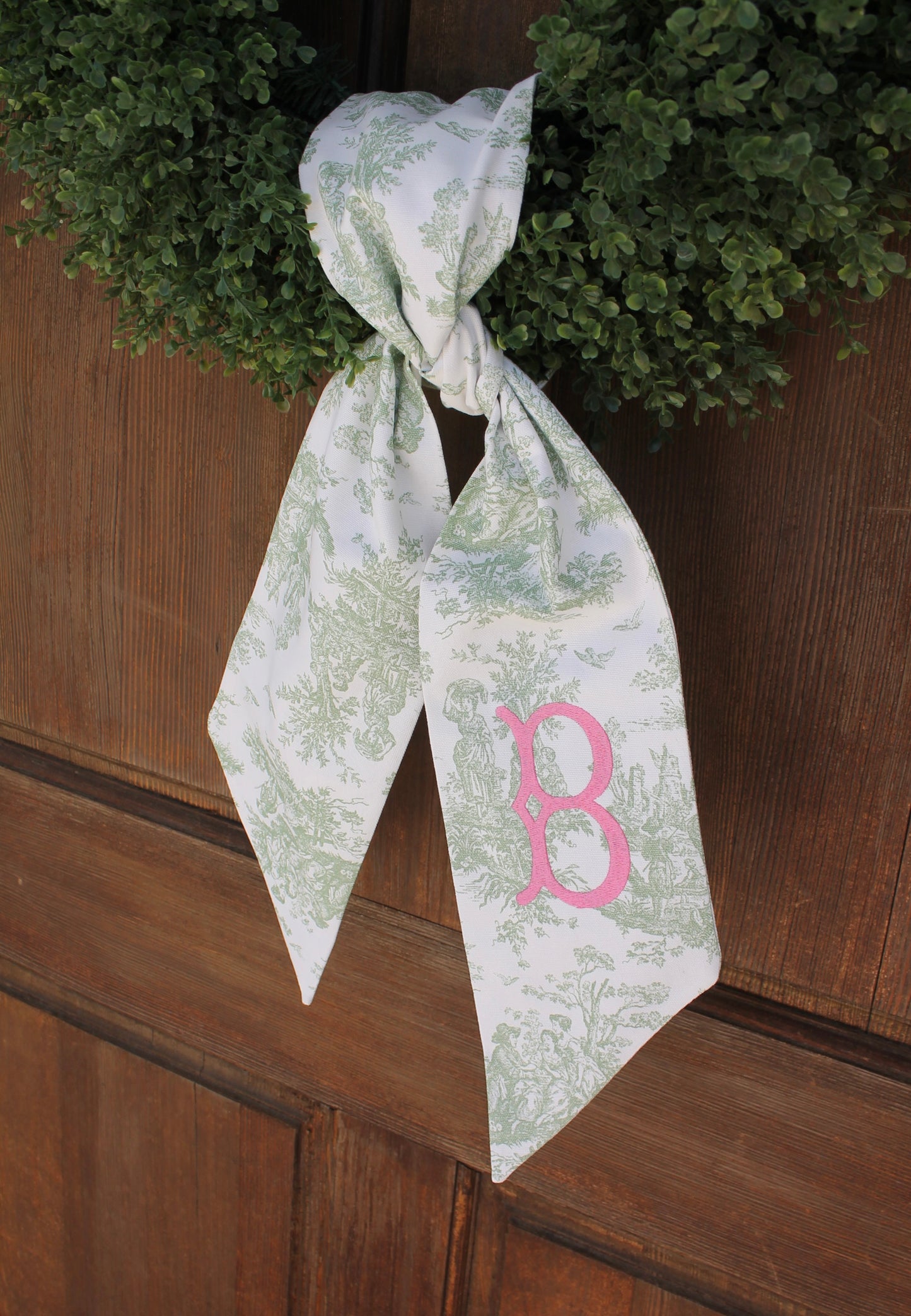 Toile Wreath Sash