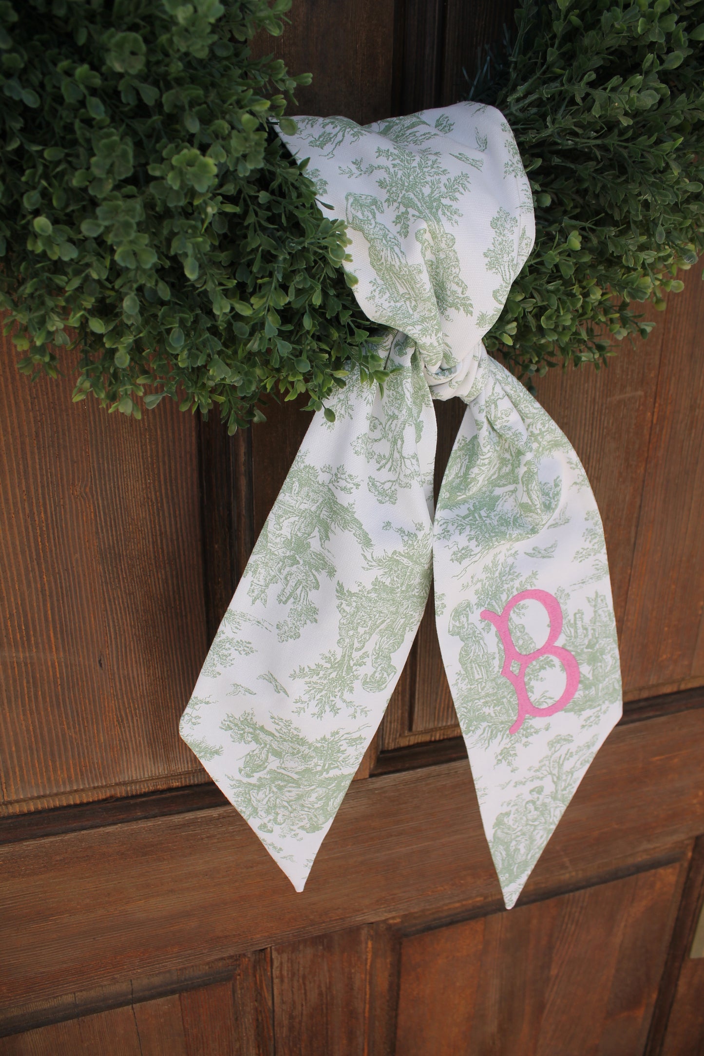Toile Wreath Sash