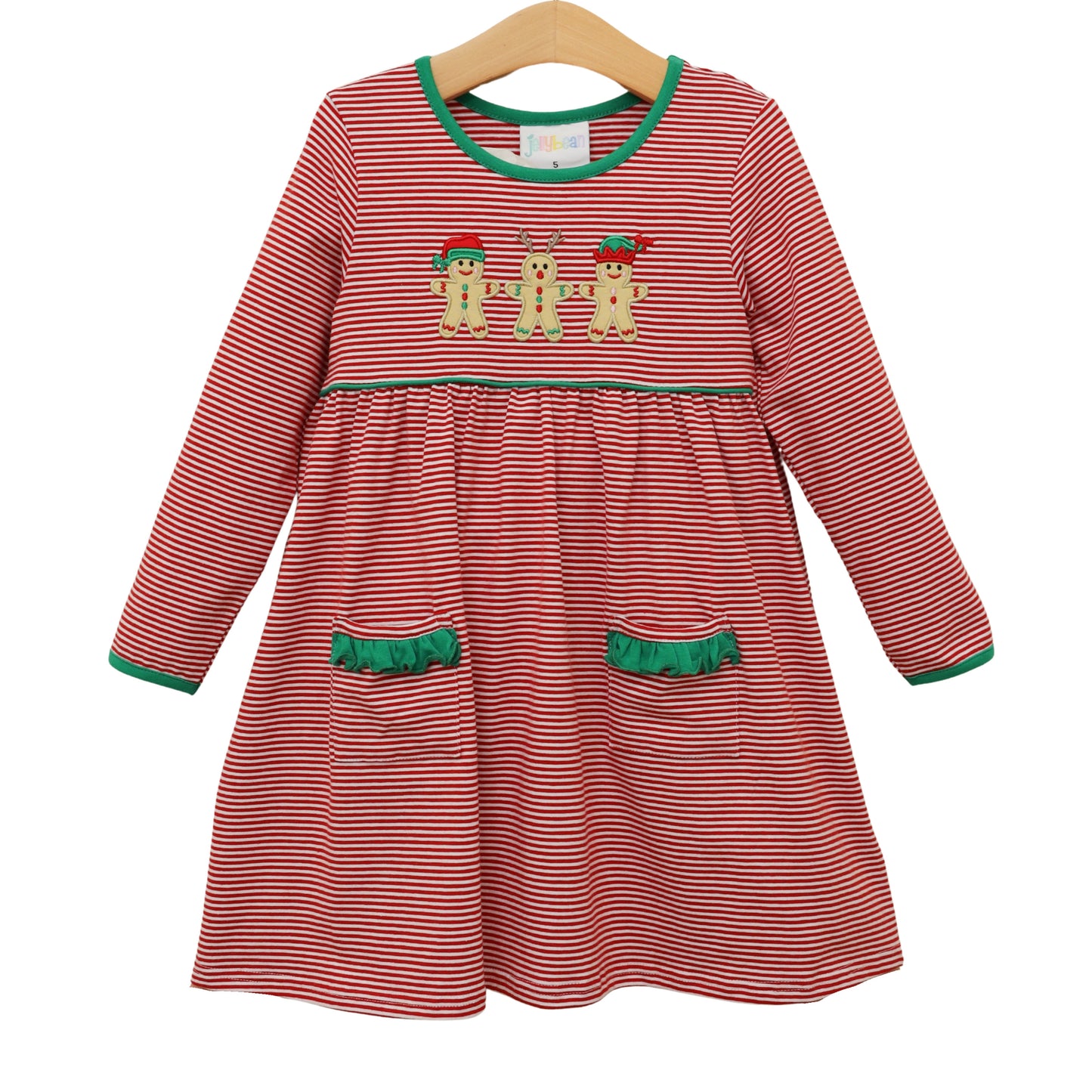 Santa's Sweet Helper Ruffle Pocket Dress