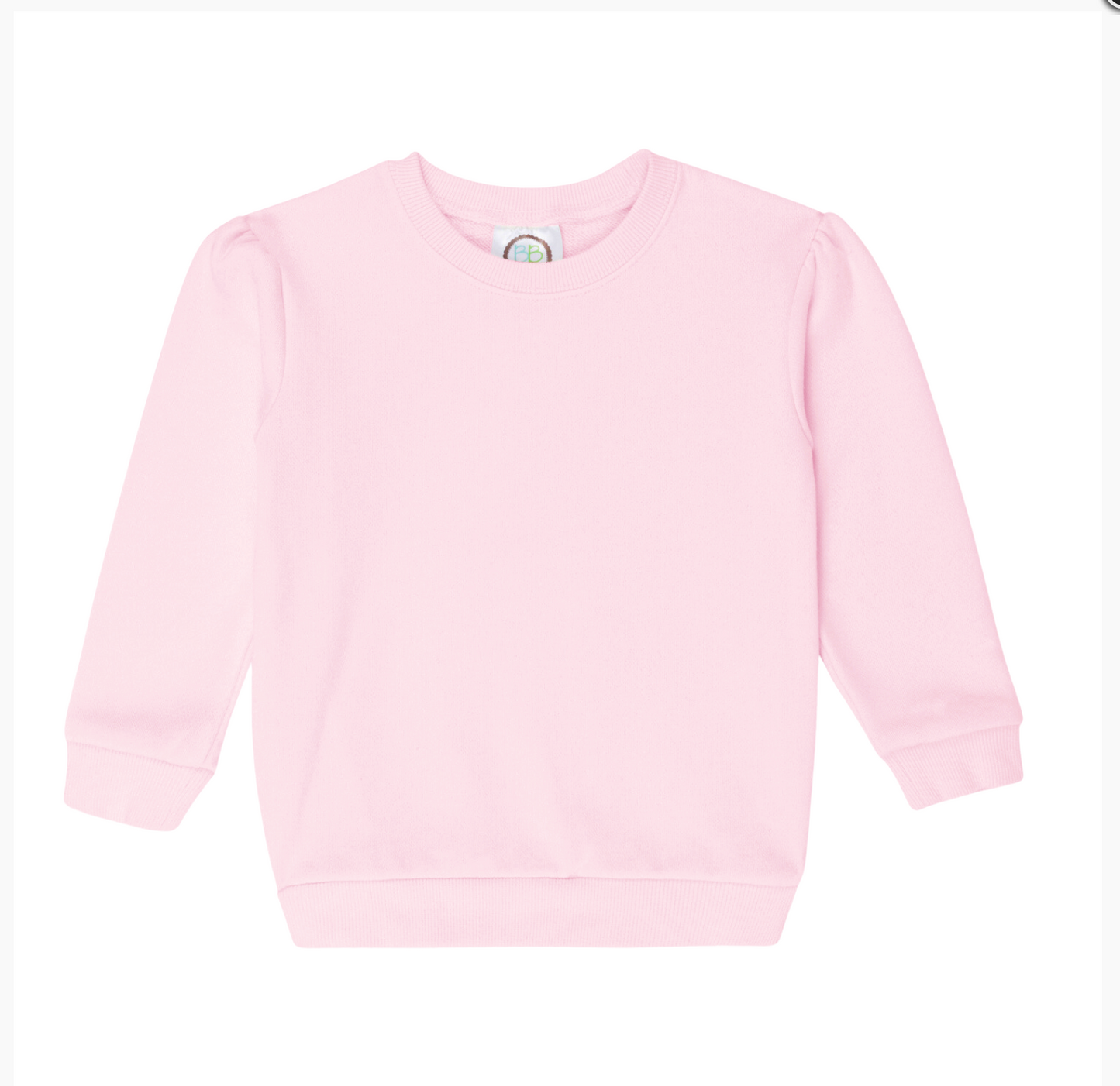 Girls Puff Sleeve Sweatshirt