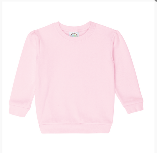 Girls Puff Sleeve Sweatshirt