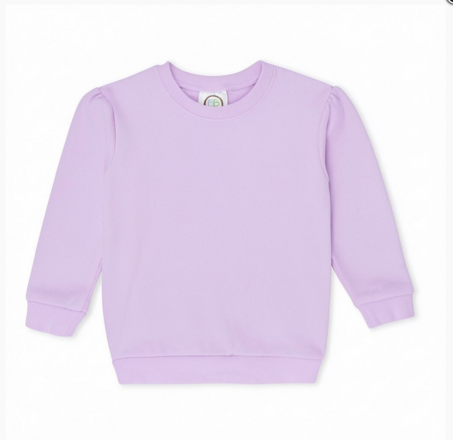 Girls Puff Sleeve Sweatshirt