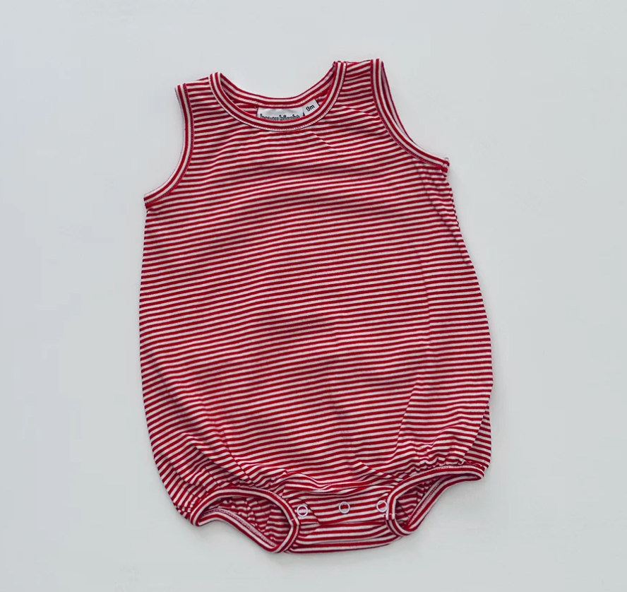 Patriotic Stripe Sleeveless Bubble