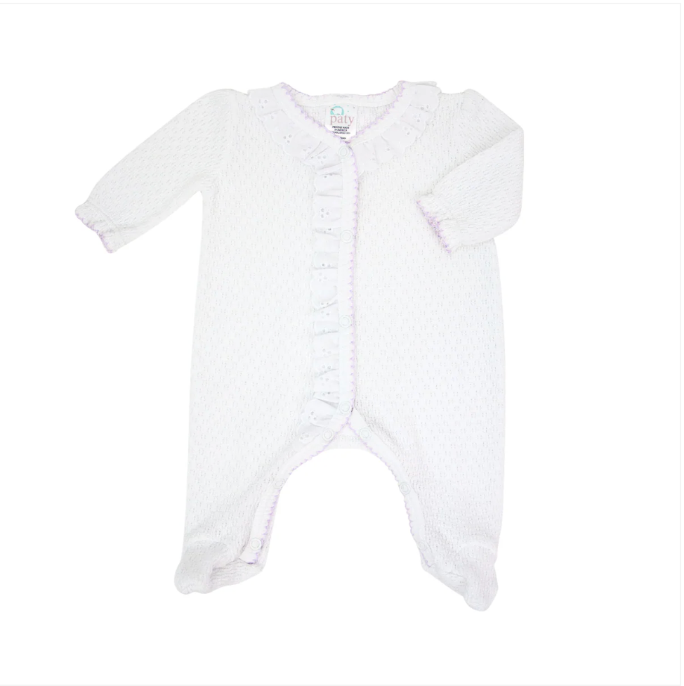 Paty Knit Eyelet Footie Regular price
