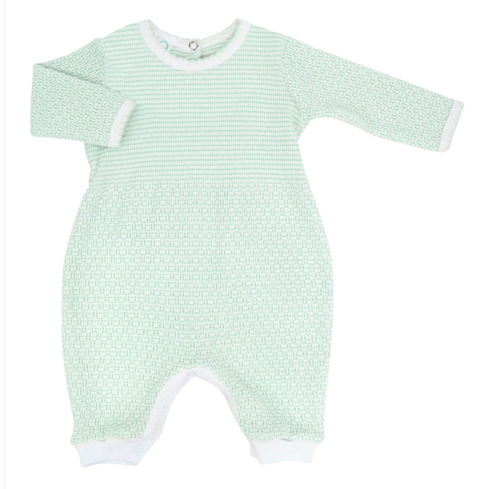 Paty Knit Long Sleeve Solid Color Romper