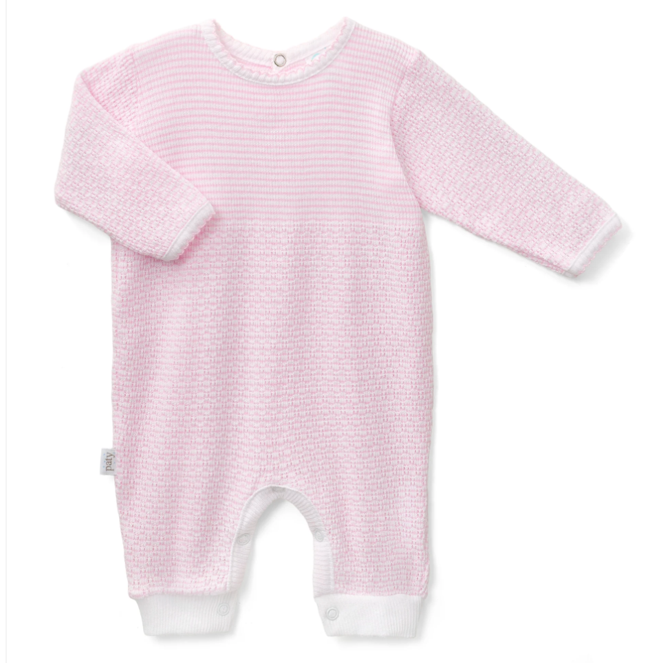 Paty Knit Long Sleeve Solid Color Romper
