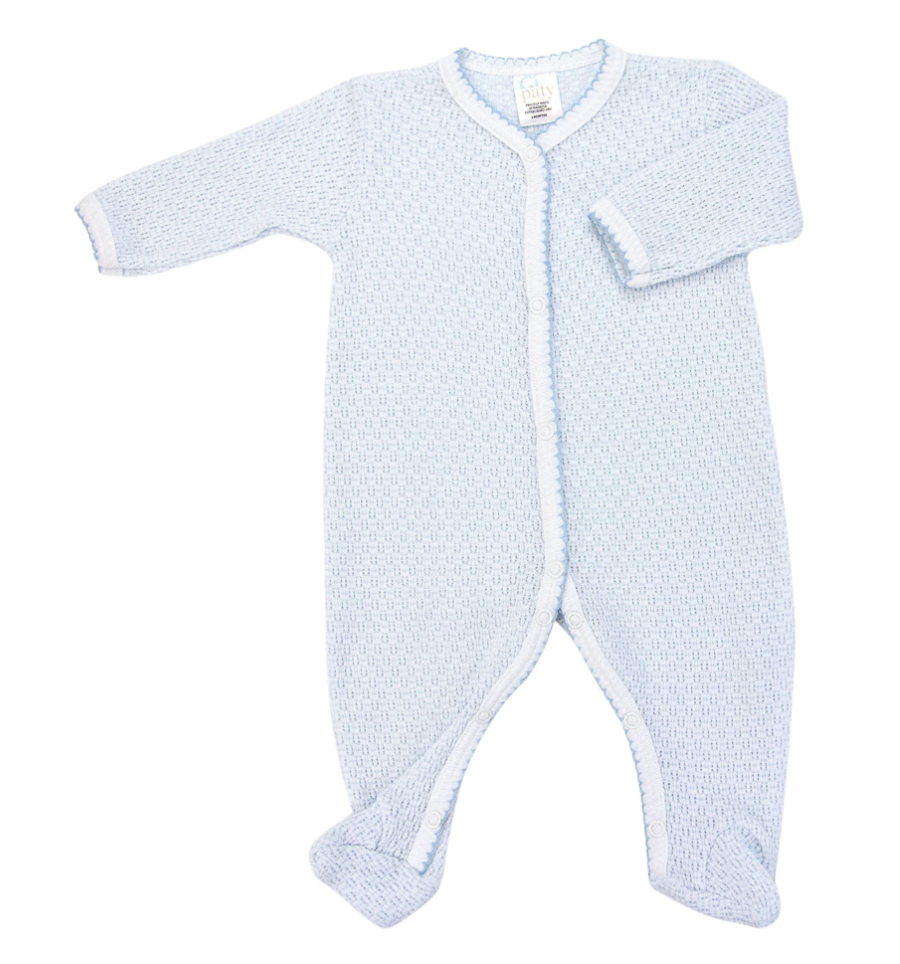 Paty Knit Solid Color Footie