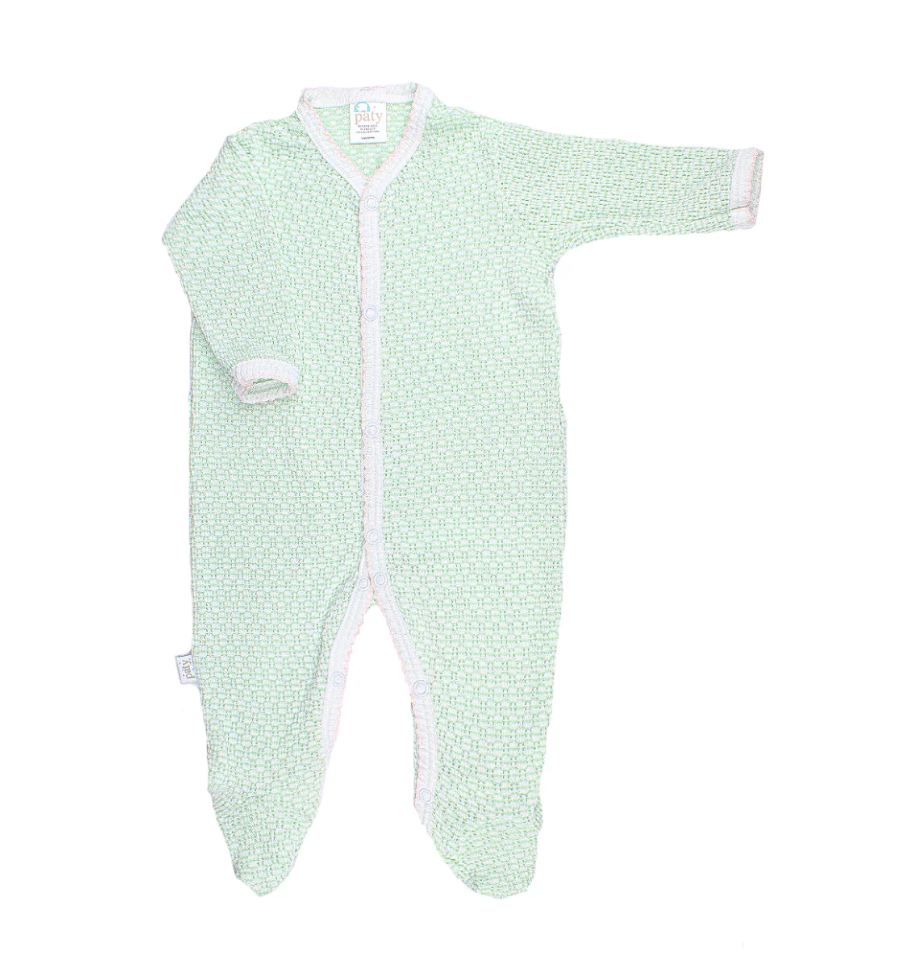 Paty Knit Solid Color Footie