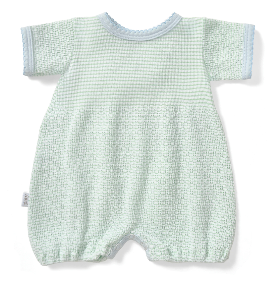 Paty Knit Solid Color Bubble with Pima Trim