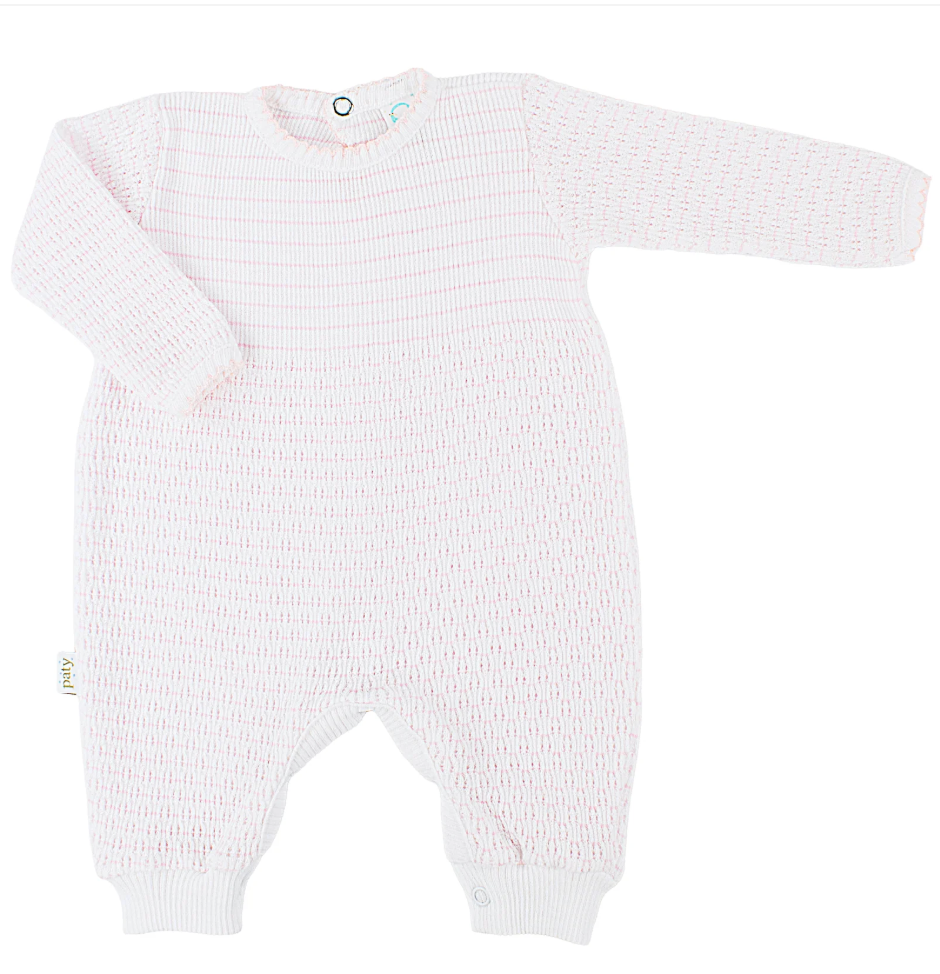 Paty Knit Pinstripe Romper
