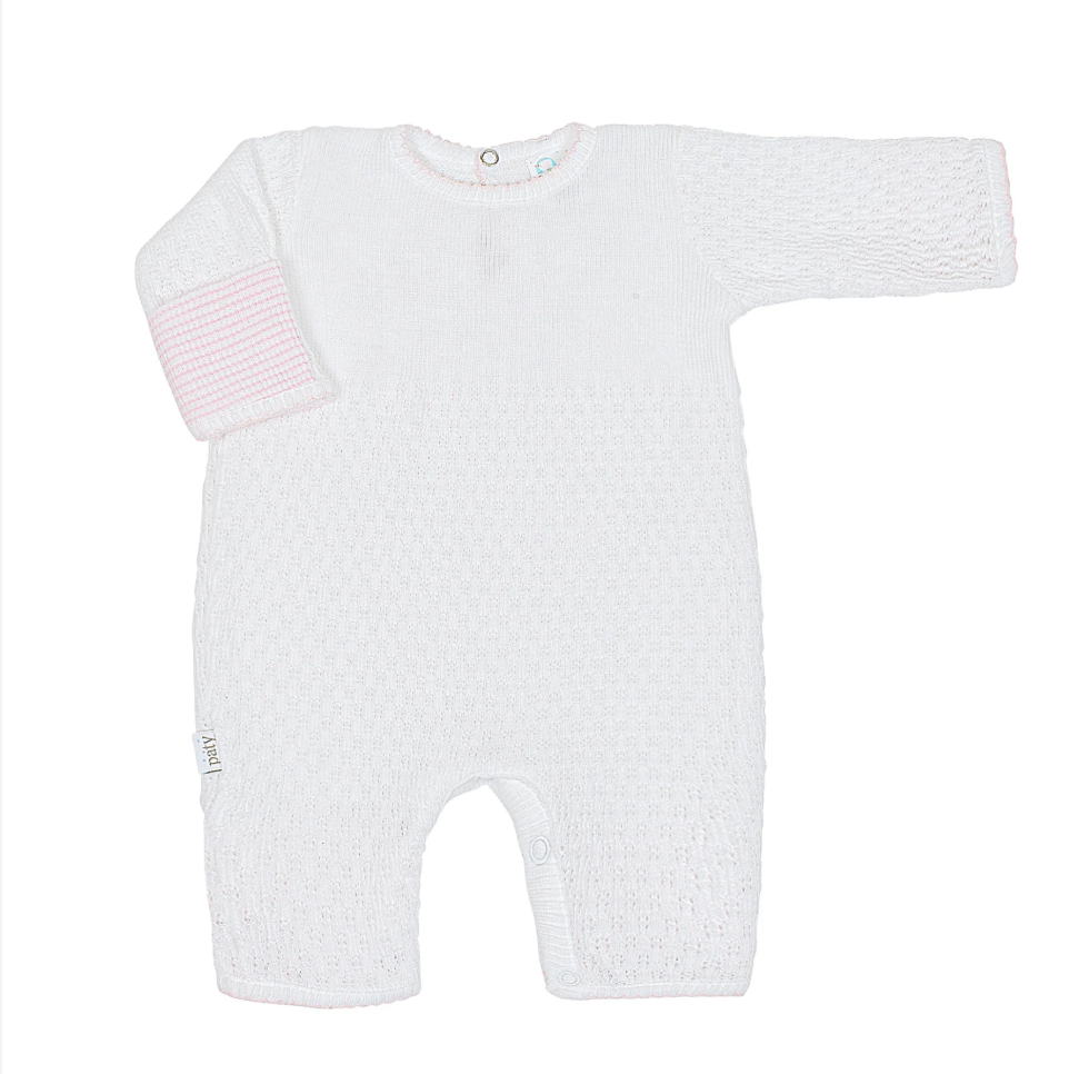 Paty Knit Romper with Fold-Over Cuffs