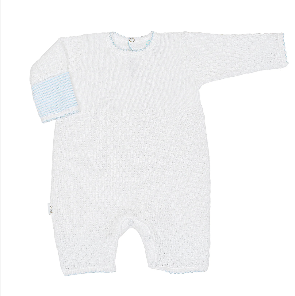 Paty Knit Romper with Fold-Over Cuffs