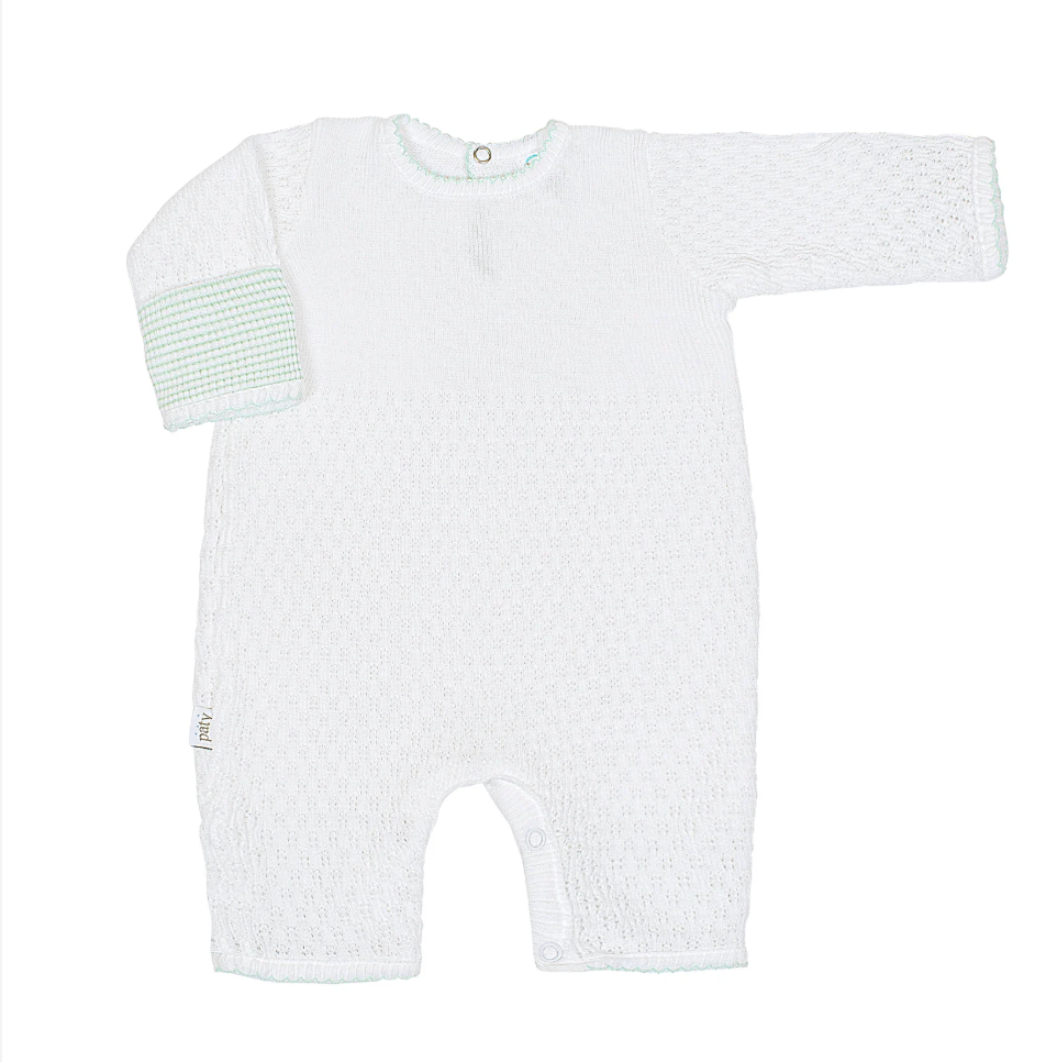 Paty Knit Romper with Fold-Over Cuffs