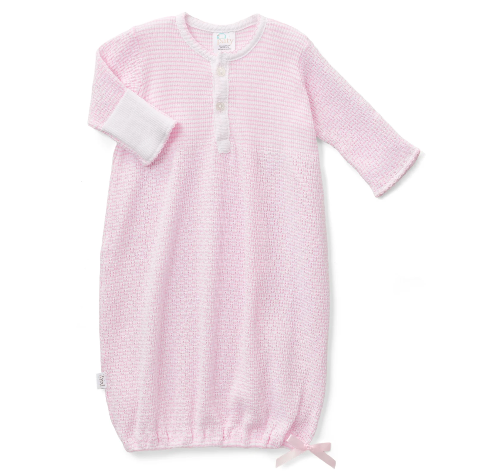 Paty Knit Solid Color Placket Gown