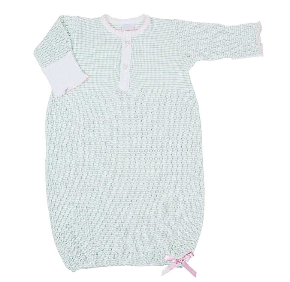 Paty Knit Solid Color Placket Gown