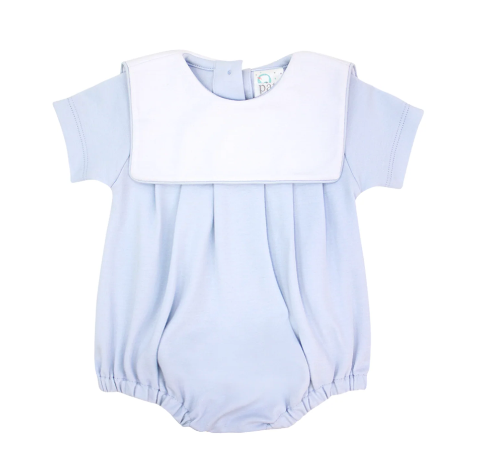 Paty Organic Cotton Boy's Bubble with Bib